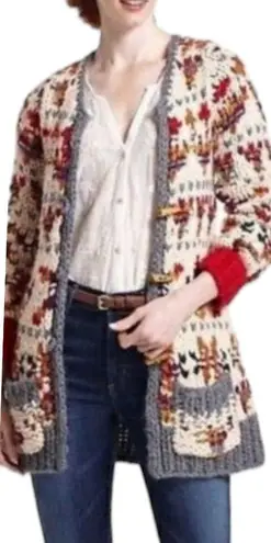 Anthropologie Sleeping On Snow Wool Blend Cardigan GUC Size S/P F227
