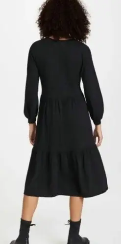 Nation Ltd  Black Tavin Tiered Midi Dress Size: L