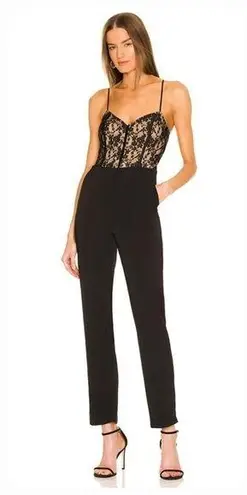 superdown  Bella Lace Jumpsuit in Black