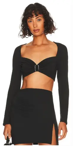 LPA  Naomi Cropped Top in Black XS - Image 1