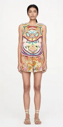 Marie Oliver NWT Armory Rainforest Crochet Linen Blend Tank Top