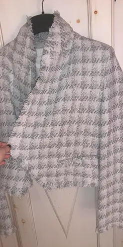 IRO Cropped Silver Tweed Suit Jacket (NEW)