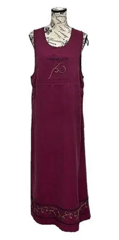 Vintage Y2k Amy K Su Purple Maxi Dress Teacher Grammacore Hippie Boho Artsy M Size M