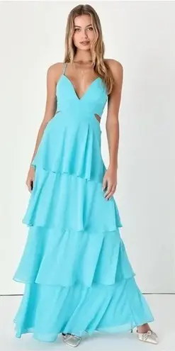 Lulus Tier and Now Blue Tie