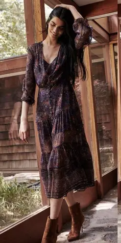 Veronica Beard • Sabina Vintage-Print Dress silk chiffon paisley midi