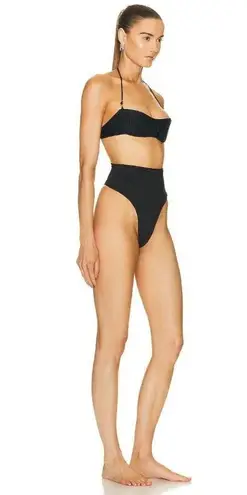 MUGLER Corset Bikini Top in Black 38 New Womens Swim Suit Travel Bag Size undefined