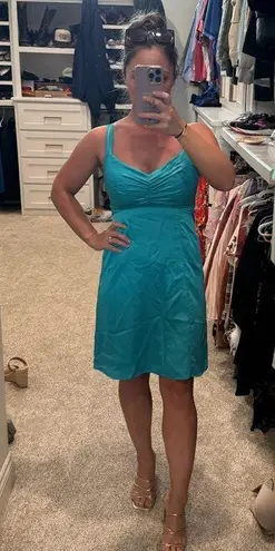 Show Me Your Mumu  teal dress, hemmed to fit petite size.