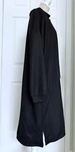 Mondetta Black Collared Long Sleeve Knit Dress size XXL EcoVero Relaxed Fit New