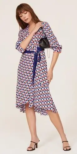 Diane Von Furstenberg RTR Ana Geometric Printed Wrap Dress in Akira Windsurfer 6
