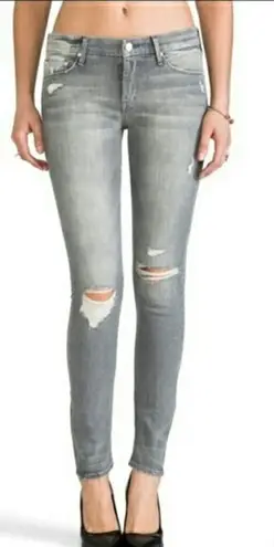 Mother Skinny Jeans The Dropout in Holy Smokes Womens Size 27 Gray Crop …