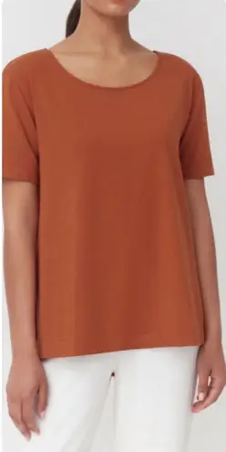 Cuyana High-Low Tee Ginger Orange