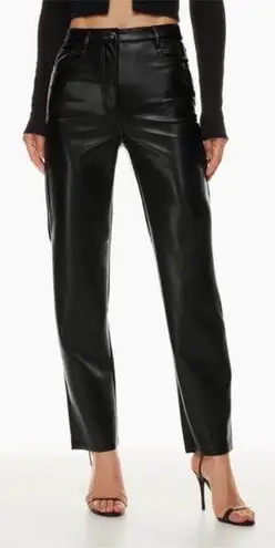 Wilfred Aritzia  The Melina Super High Rise Vegan Leather Pants in Black