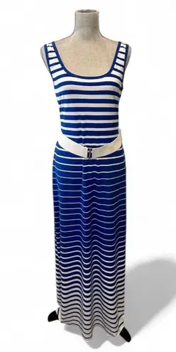 Roz & Ali Made in the USA: size 10 Old Money Look, Nautical striped pull over maxi dress