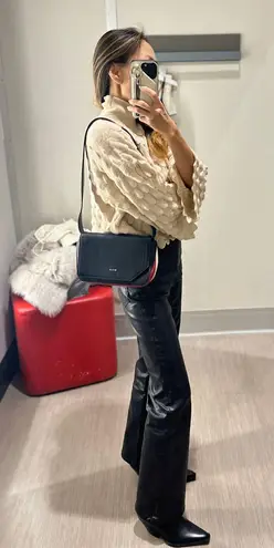 Bally black unisex genuine leather Can be used as a shoulder bag or belt bag,only try