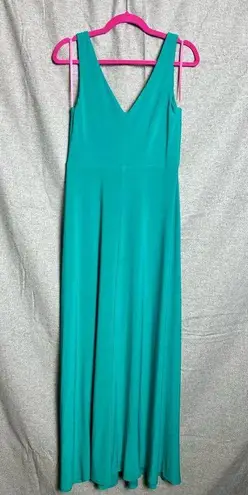 Isaac Mizrahi Full Length Sleeveless Emerald Teal gown Size 10