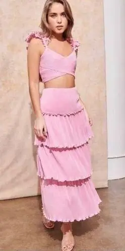 Free People  X Saylor Gianna Set two piece set color: bubblegum pink Medium