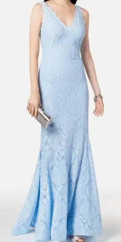 Betsy and Adam  Lace Overlay Formal Occasion Maxi Dress