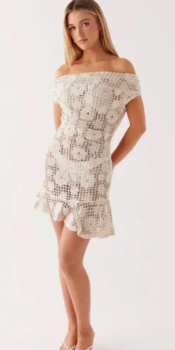 Peppermayo Exclusive - Sunnyside Crochet Mini Dress - Ivory