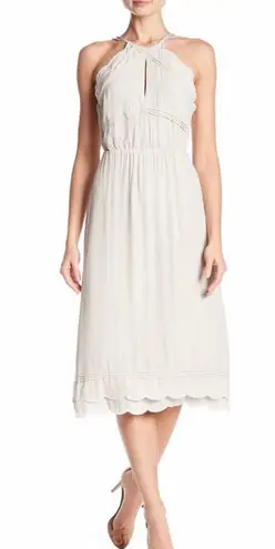 Elliatt Size XS Taupe Elation Ruffle Midi Dress