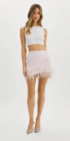 Lamarque Magnolia Vegan Leather Mini Skirt Pink Parasol Womens Size XS