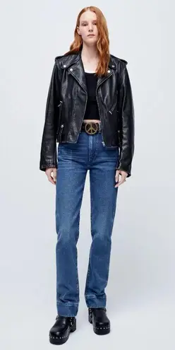 RE/DONE $1595 NEW WOMEN'S CLASSIC MOTO LEATHER JACKET SZ SMALL