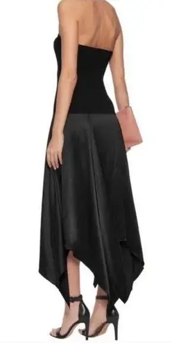 Cinq à Sept Cinq a Sept Black Elsa Crepe Handkerchief Strapless Dress - size 2