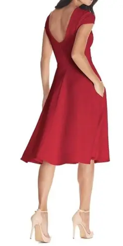 Dress the Population NWOT LIVIA GARNET RED FIT & FLARE DRESS sz XXL