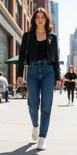 J.ING Black Cropped Blazer Jacket Outwear NWT Size S