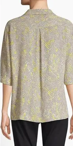 Equipment Parnella Utilitarian Snakeskin Print Blouse Sz XS