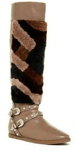 IVY KIRZHNER Husky stud & shearling boots Size undefined