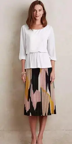 Deletta Anthropologie Alee Ruffled Blouse Ivory Size XS. NEW