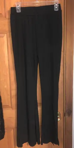 SheIn Black Slit Flare Pants