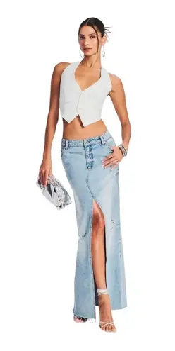 SER.O.YA Matilda Maxi Denim Skirt Size 26 (XS) Blue