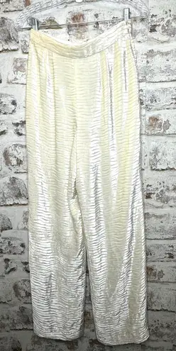 Giorgio Armani Vintage Vestimenta Spa silk blend Textured Trousers size 42