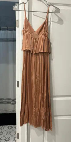 H&M Bronze Satin Maxi Dress