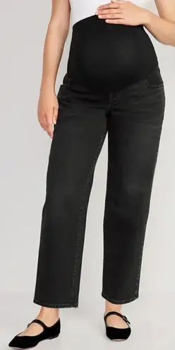 Old Navy  Maternity Full-Panel OG‎ Loose Black Jeans Size 16 Short