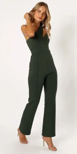 Petal and Pup Angelus Emerald Green Knit One Shoulder Jumpsuit 0