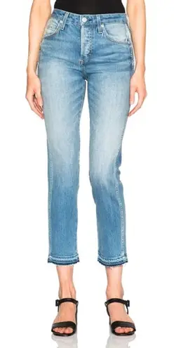 AMO Babe 70’S Blue Light Wash High Rise Crop Ankle Denim Jeans Size 26