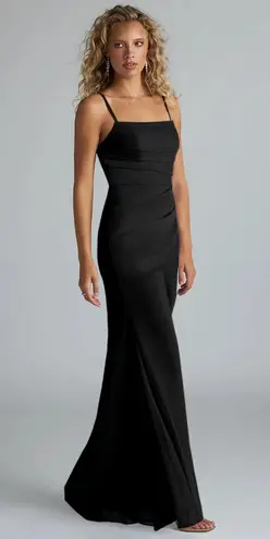 Azazie Black Teyana Dress