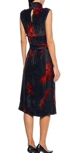 Altuzarra NWT Indira Velvet Dress in Electric Orange 46 XL