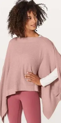 Lululemon  Forward Flow Poncho Cashmere Blend Cozy‎ Travel Cape Wrap OS