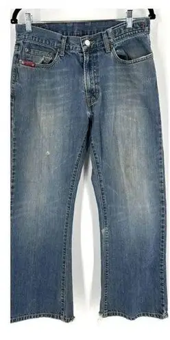 Guess Vintage  Jeans Womens Distressed Straight Leg Jeans Blue Denim Size W32 L30