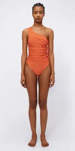 JONATHAN SIMKHAI Huntley One Piece Swimsuit in Flame Medium Womens Swimsuit Orange - Image 9