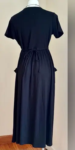 White Stag White Sag Black/Blue,White,Tan Floral Embroidered Dress Tie Back Pull Ov…