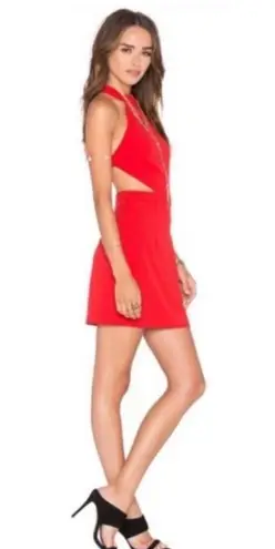 NBD NWT  x The Naven Twins Revolve Show It Off Bodycon Dress Lipstick Red