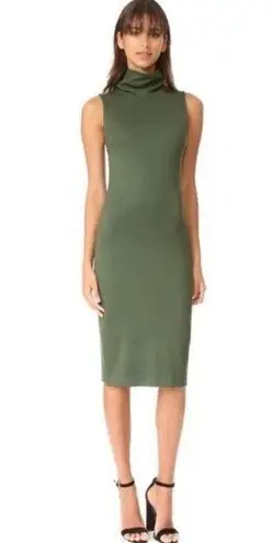 L'Agence L’Agence Revolve Green Funnel Neck Bodycon Sleeveless Dress Size Small