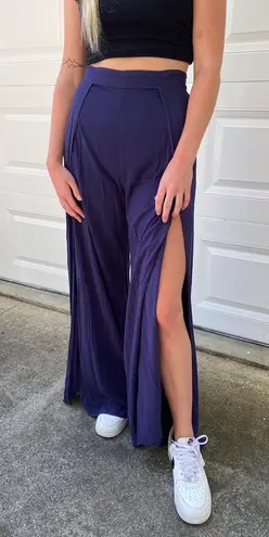 Michael Stars Slit Leg High Waisted Flowy Pants