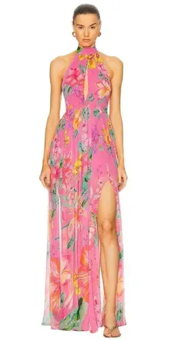 ROCOCO SAND Megan Maxi Dress in Pink Floral Small New Womens Long Gown