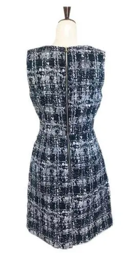 Pim + Larkin  Metallic Tweed Mini Sheath Dress Sleeveless Gray Black Size Medium