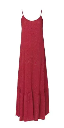 Rachel Pally Mini Dot Cilla Red Sleeveless Maternity Maxi Dress Size XS